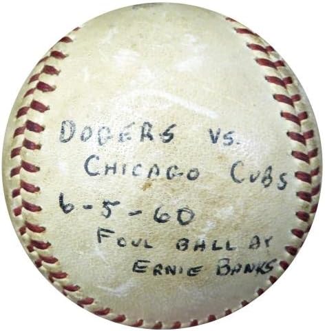 Ernie Bankok Aláírt Hivatalos Nemzeti Liga Játék Használt Baseball Chicago Cubs Vintage Aláírás Labda 1960 a PSA/DNS AC00440