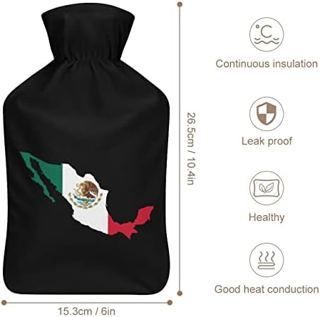 Mexikói Zászló forróvizes Palack Puha Borító Forró Víz Táska Kéz Láb, Nyak, Váll Melegebb