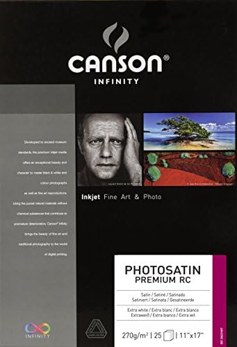 Canson Infinity PhotoSatin képzőművészeti Papír, 270 Gramm, 11 × 17 Hüvelyk, 25 Lap