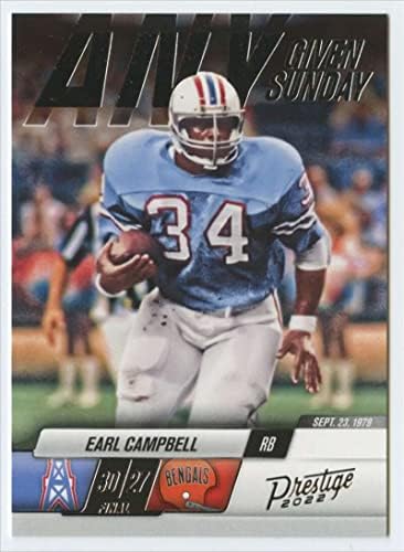 2022 Panini Prestige Adott vasárnap 13 Earl Campbell Houston Oilers NFL Labdarúgó-Trading Card