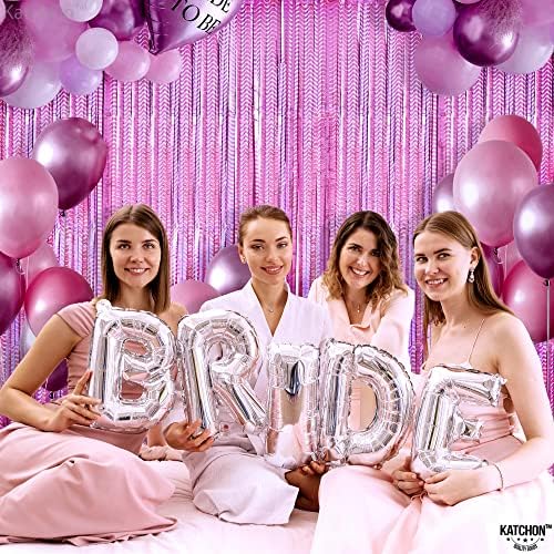 KatchOn, Irizáló Rózsaszín Béren Kívüli Háttérben - 3.2x8 Láb | Lézer Fényét Rózsaszín Szalagok a Pink Party Dekoráció | Rózsaszín Hátteret