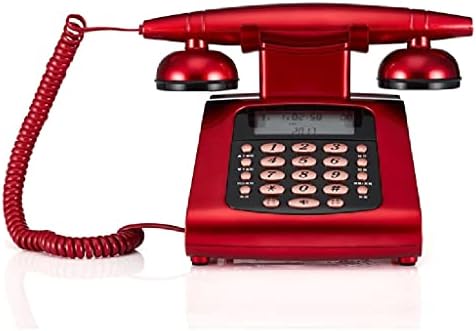 QUUL Antik Vezetékes Vezetékes Telefon, Fix Retro Telefon Gombot, Tárcsázza a Klasszikus, Dekoratív Telefon Haza, Család
