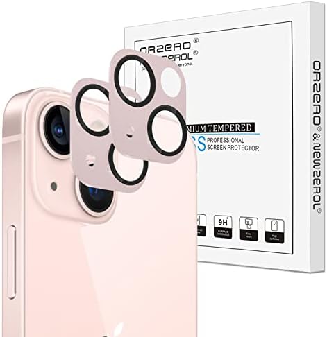 (2 Csomag) Orzero Prémium Kamera Lencséjét Védő Kompatibilis iPhone 13 Mini, iPhone 13, Fém, Rugalmas Üveg HD Anti-Semmiből Teljes