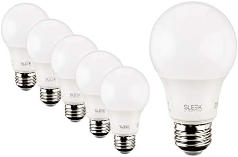SleekLighting 5.5 W 19 Szabályozható LED Villanykörte (6 db) - Általános Célú Háztartási Világítás Izzó Meleg Fehér (3000k) - 450lm,