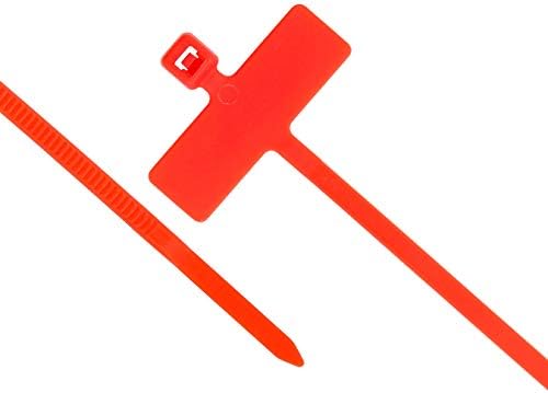 4 Centis Vörös Miniatűr ID Kábel Tie - Be Zászló - 100-as Csomag
