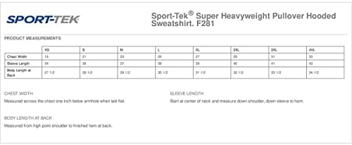 SPORT-TEK Férfi Szuper Nehézsúlyú Kapucnis Pulóver