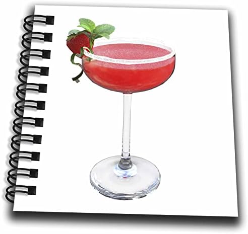 3dRose Boehm Grafika Italok - Epres Daiquiri alkoholtartalmú ital - Rajz Könyvek (db_357631_2)