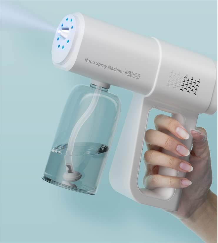 Finom Köd Spray 8 Blue-ray Lámpa Iskola Biztonsági Köd Fegyver Egészségügyi Kék Fény, Könnyen hordozható a Hotel Autó