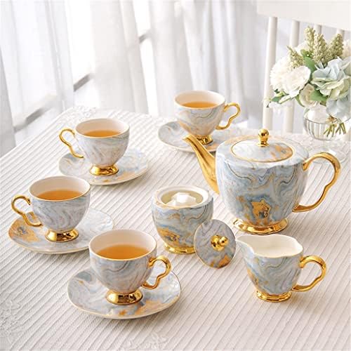 XIULAIQ Elegáns Délutáni Tea Set Kerámia Kávés Bögre Készlet Csésze Csészealj Szett Tea Csésze Teáskanna Meghatározott Kávé eszközök (Szín