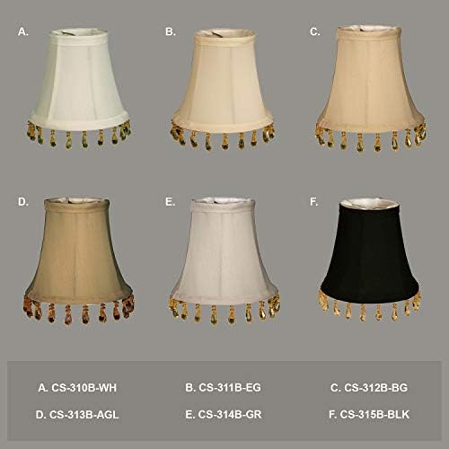Királyi Minták Gyöngyös Bell Csillár Klip lámpaernyőt, Szürke, 3 x 5 x 4
