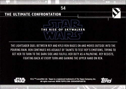 2020 Topps Star Wars A Rise of Skywalker Sorozat 2 Lila 54 A Végső Összecsapás REY, KYLO REN Trading Card