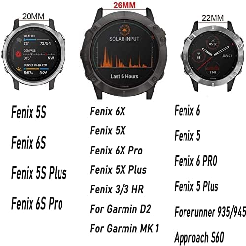 MOPZ 26 22 20 MM Watchband Szíj, a Garmin Fenix 7x ，Fenix 7，Fenix 7s Intelligens Karóra gyorskioldó Szilikon Easyfit Csuklópántot
