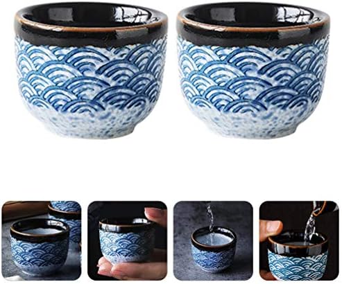 YARDWE Mázas Kedvéért Csésze Hagyományos Kedvéért Készlet 2db Japán Szaké Csésze Hagyományos Japán poharat Kerámia Sushi Teát Kupa Haza
