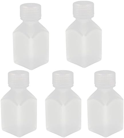 Aexit 5 Db Üveg & Üvegek 50ml Műanyag Tér Széles Szája Minta Kémiai Reagens Reagens Üveg Üveg Megvastagodása