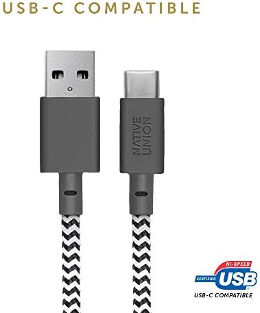 Natív Unió Öv Kábel XL USB-C-USB-EGY - 10ft Ultra-Erős Töltés Kábel Bőr Szíj Kompatibilis a Samsung Galaxy Z Fold4, Flip4 /