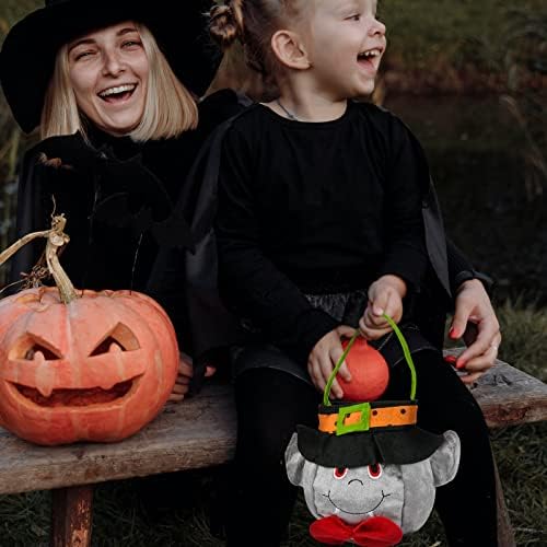 Csomag 2 Halloween Csokit vagy Csalunk Zacskó Cukorka Vödör Újrafelhasználható Tote Bags Fél Javára Táskák Gyerekek Halloween