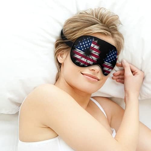 USA Zászló Napraforgó Szem Maszk Alszik Áramszünet Estén Kendőt, Állítható Pánt a Férfiak a Nők Utazási Jóga Nap