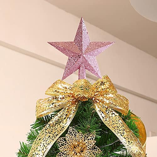 Karácsonyfa Csillag Topper Világító ötágú Csillag karácsonyfa Tetején Csillag Korona Karácsonyi Ünnepi Parti Fa Dekoráció Dísz Luxus