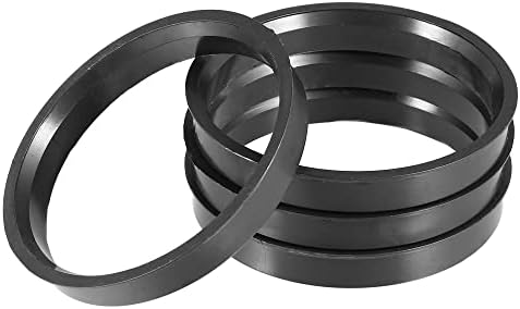 ACROPIX 70.1 mm 65.1 mm Univerzális Autó Hub Központú Gyűrűk Fekete - Pack 4