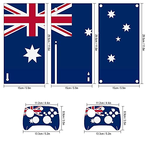 Ausztrál Zászló Xbox SeriesX Konzol, Valamint Vezérlő Bőr Vinil-Bőr Matrica Takarja Csomagolás(Xbox seriesX)