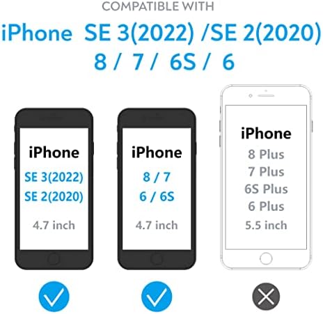 MANTO 2 Csomag képernyővédő fólia iPhone SE 3 (2022), iPhone SE 2022 (3rd Gen), iPhone SE 2020-ra, iPhone 8, iPhone-t 7, iPhone 6-OS, az