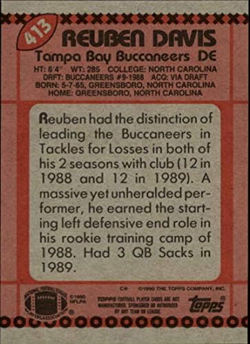 1990 Topps 413 Reuben Davis Buccaneers NFL Labdarúgó-Kártya NM-MT
