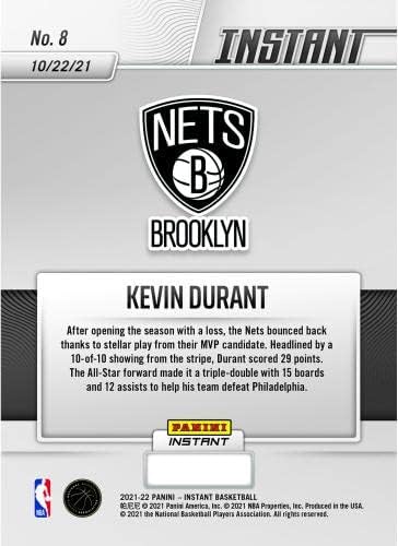 Sport Emlékek Kevin Durant Brooklyn Nets Fanatikusok Kizárólagos Párhuzamos Panini Azonnali Tripla-Dupla Egyetlen Kereskedési