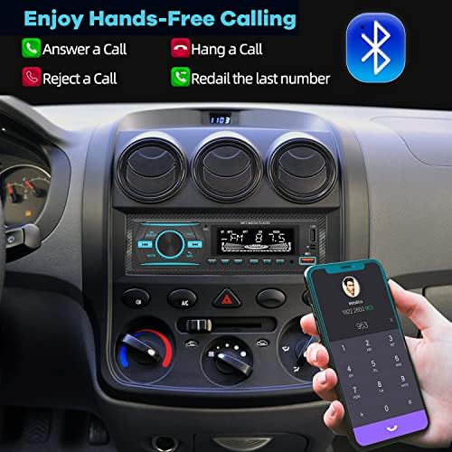 Egységes Din Car Audio Rendszer FM Rádió Vevő, a-Dash Autó Hifi, Bluetooth Kéz nélküli telefonálás, MP3 Lejátszó, USB, AUX-in,