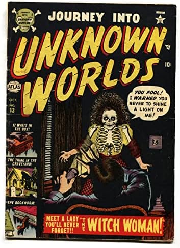 Utazás Ismeretlen Világok 13 képregény 1952-Atlas horror-erőszak-VG+