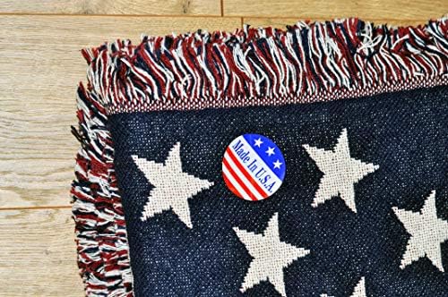 Amerikai egyesült Államok Amerikai Zászló Takaró - Ajándék Puha Kárpit Dobja Szőtt Pamut Készült Az USA-ban (69x48)