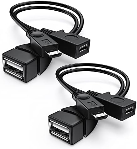 ANDTOBO [2 Pack 2-az-1-Micro USB(OTG Adapter Teljesítmény) a Tűz Stick/Fogadó Eszközök, stb - Fekete
