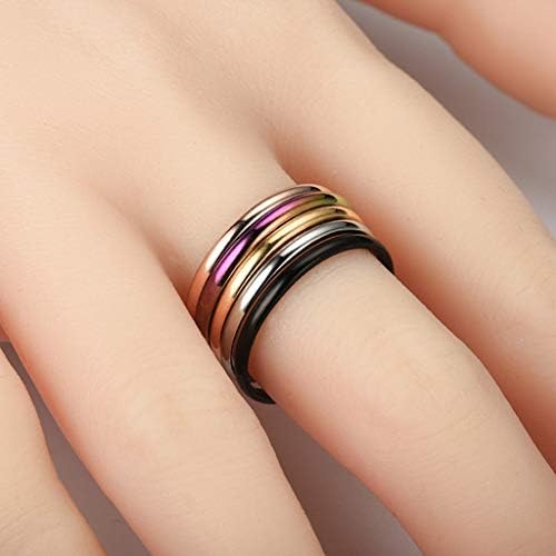 A nők Titán-Acél Gyűrű jegygyűrű Egyszerű Kecses Gyűrű jegygyűrű Lányoknak