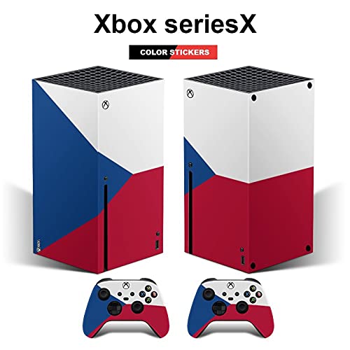 Cseh Zászló Xbox SeriesX Konzol, Valamint Vezérlő Bőr Vinil-Bőr Matrica Takarja Csomagolás(Xbox seriesX)
