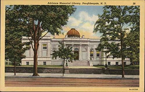 Adriance Memorial Library Poughkeepsie-ben, New York, NY Eredeti Antik Képeslap