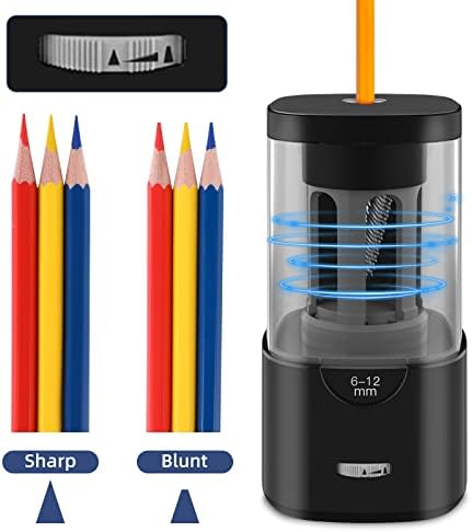 Elektromos ceruzahegyező, Auto Stop ceruzahegyező, Színes Ceruzák, Sharp & Gyorsan, 6-12mm Toll, Ceruza, Hegyező Elektromos Plug in,