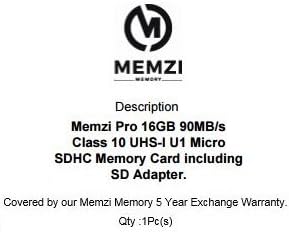MEMZI PRO 16GB Class 10 90MB/s Micro SDHC Memória Kártya SD Adapterrel a Kodak PixPro Akció Kamera