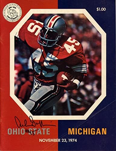 Archie Griffin Aláírt 11/23/1974 Ohio State vs Michigan Program PSA 38242 - Dedikált Egyetemi Magazin