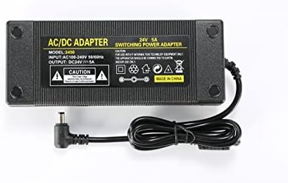 Sutefoto AC 100-240V DC 24V 5A Adapter 6.5 méter/2 Méter hálózati Kábel Kompatibilis Sutefoto P80 P100 Videó Fény (US Plug)
