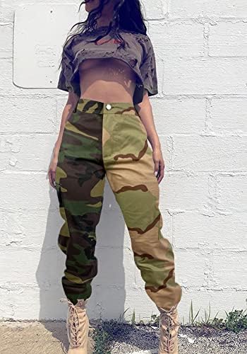 A Nők Camo Nadrág Álcázás Hadsereg Fáradtság, Magas Derekú Futó Melegítő Plus Size