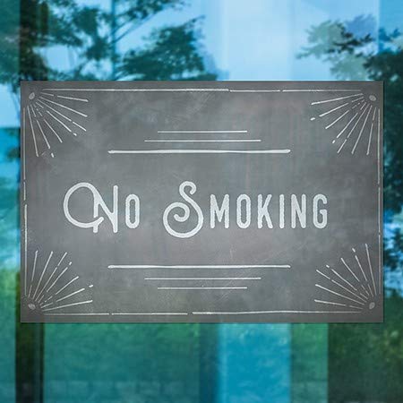 CGSignLab |Nem Dohányzó -Kréta Sarokban Ablak Ragaszkodnak | 30x20