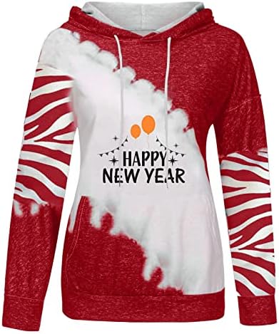 Női Hood Pólók Pulóver Maximum Boldog Új Évet 2023 Ing, Póló, Hosszú Ujjú Alkalmi Kapucnis Felső Pulóver Tunika Felső