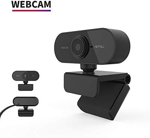 QEBIDUM Számítógép PC Kamera 1080p Teljes HD-felbontású Webkamera 360 Fokos Széles Látószögű 30fps Video USB Web Kamera Mikrofonnal