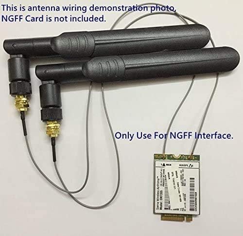 CHAOHANG: Új 2 x 6dBi RP-SMA kétsávos, 2,4 GHz-es, 5 ghz-es + 2 x 35cm M. 2(NGFF)Kábel Antenna Mod Készlet Nem Forrasztás használja