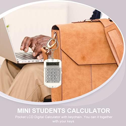 Pocket Calculator kulcstartó Kalkulátor: 4db Mini Kulcstartó, Számológép, Hordozható, Kisméretű Elektronikus Kalkulátor kulcstartó