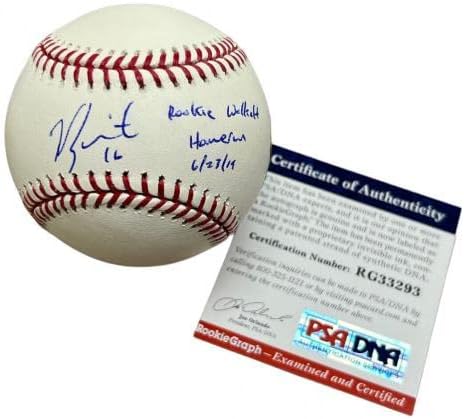 Will Smith Aláírt Major League Baseball w/ Újonc Walkoff Homerun 6/27/19 a PSA - Dedikált Baseball