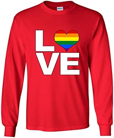 Hogy a Szeretet Meleg Büszkeség LGBTQ Szivárvány Hosszú Ujjú Póló Egyenlő