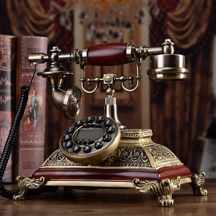 Rotary Telefonvonal Klasszikus Asztal Telefon Európai Stílusú Nappali Dekoráció Otthon Amerikai Retro Vezetékes Office (Szín : Mahagóni,