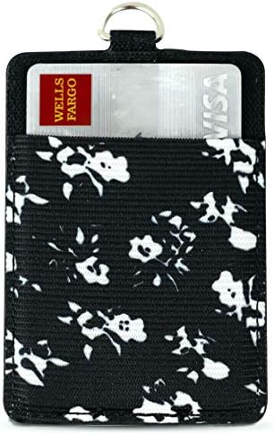 ZARIO Slim Kulcstartó, Tárca Zsinór - Minimalista RFID Kártya Tartóját Kulcstartó Férfi & Nő (Fekete)