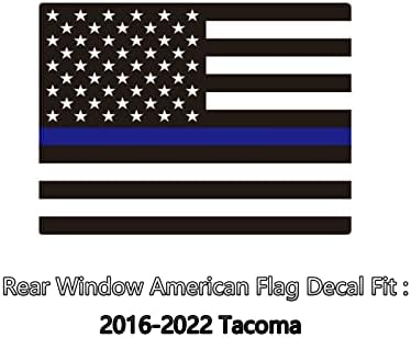 Wonwopn Vissza Középső Ablak Matrica Fér Tacoma -2022,Teherautó Hátsó Csúszó Ablak Amerikai Zászló Matrica Vékony Kék Vonal