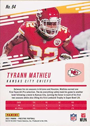 2021 Panini Prestige 94 Tyrann Mathieu Kansas City Chiefs NFL Labdarúgó-Trading Card